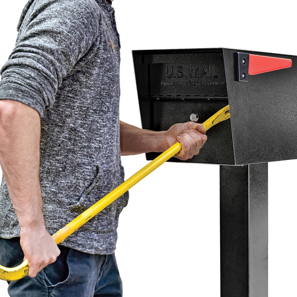 Mail Boss 7506 Black Mail Manager Steel Curbside Locking Security Mailbox