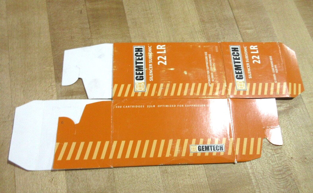 Empty Ammo Box Gemtech Subsonic   22  Brick Box. (w14)