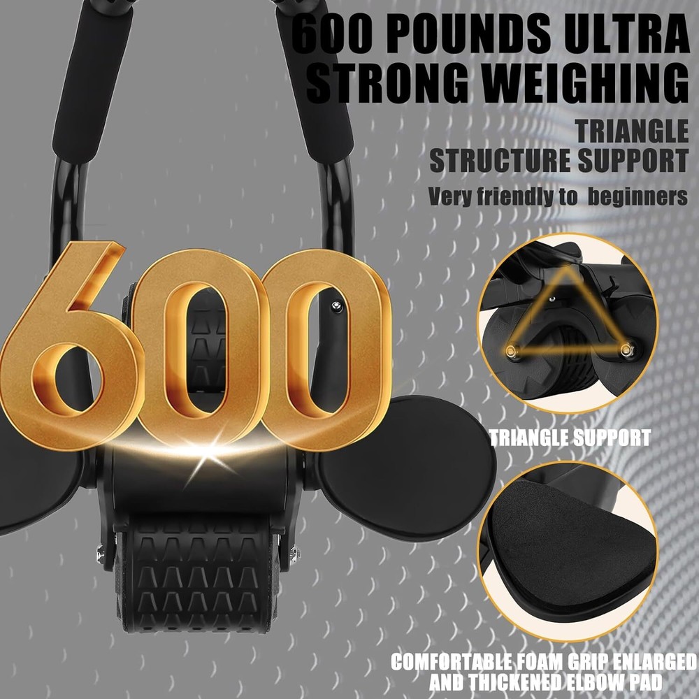 Uota Elbow Support Automatic Rebound Abdominal Wheel，Ab Roller for Black
