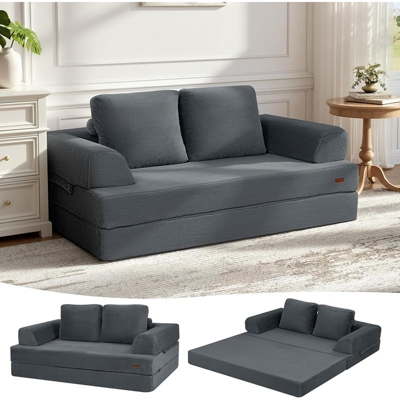 Multi-Functional Folding Sofa Bed Convertible Couch Relaxing Lounging Napping US