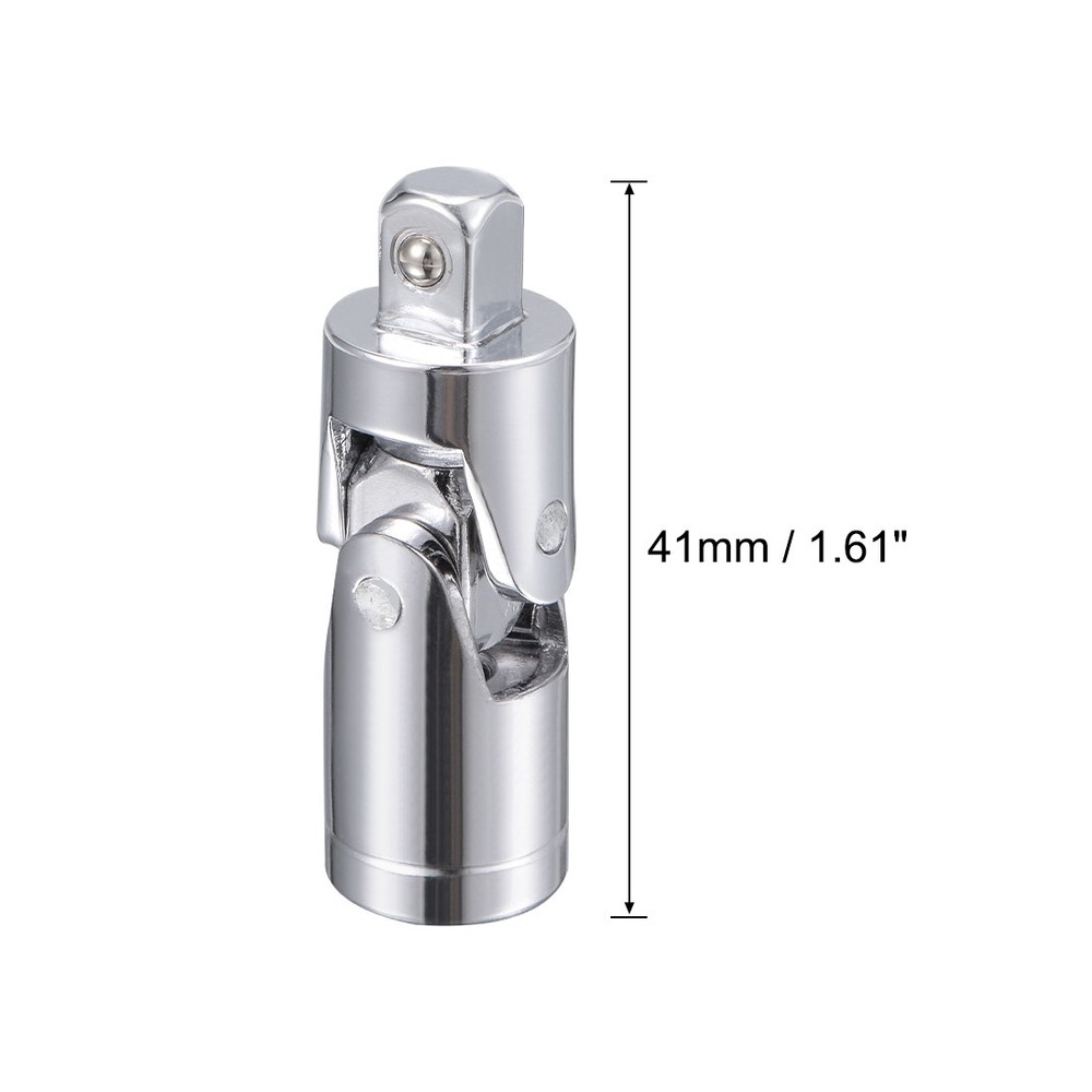 1/4 Inch Drive Universal Joint Socket Coupling Steering Connector Adapter, Cr-V