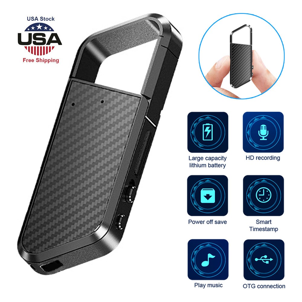 Mini Digital Hidden Audio Voice Activated Recorder MP3 Small Smart Playback