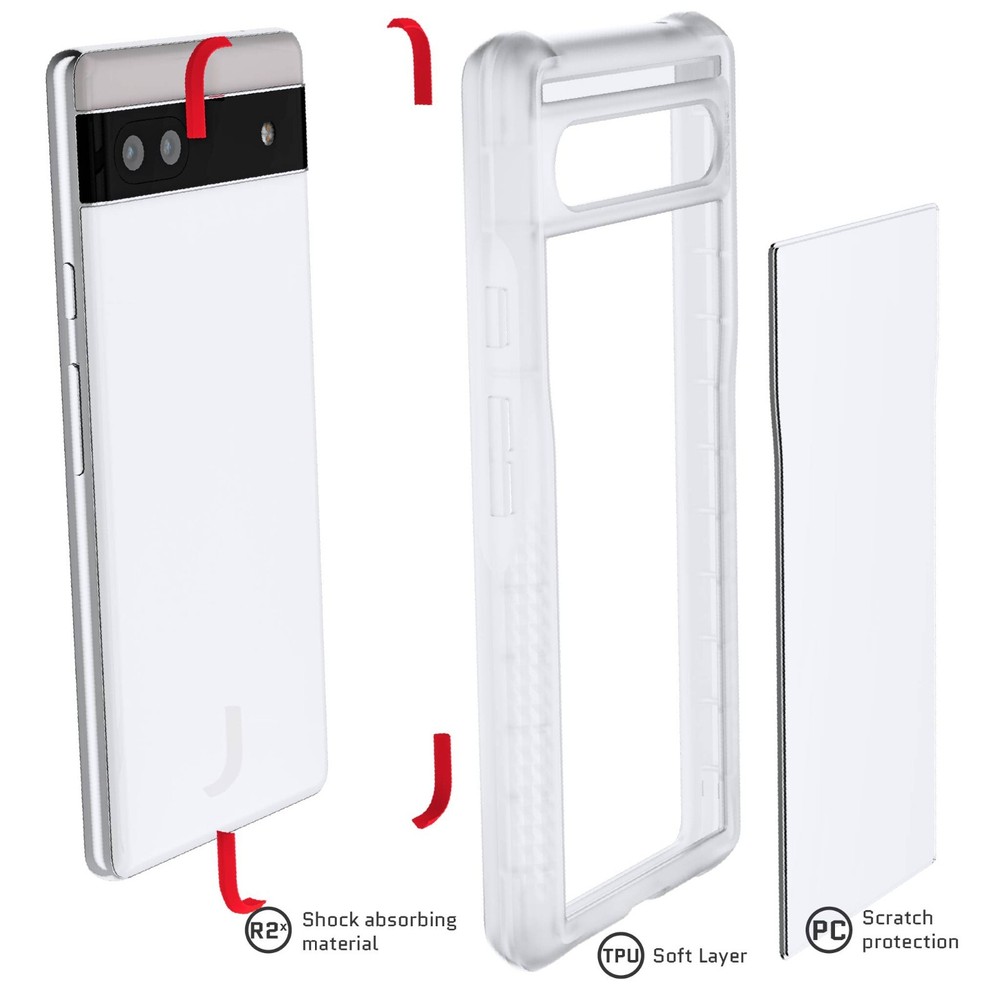Ghostek COVERT Clear Silicone Protective Phone Case Designed for Google Pixel 6a