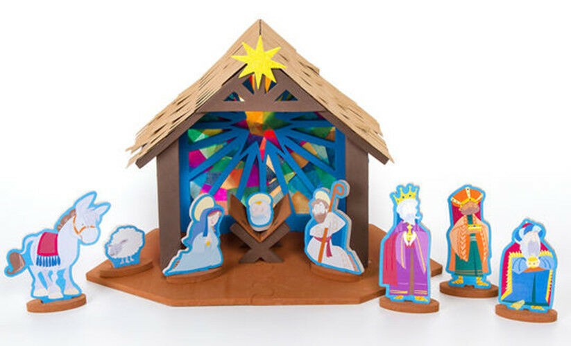 Christmas Manger Nativity Scene 3D Structure Foam Model