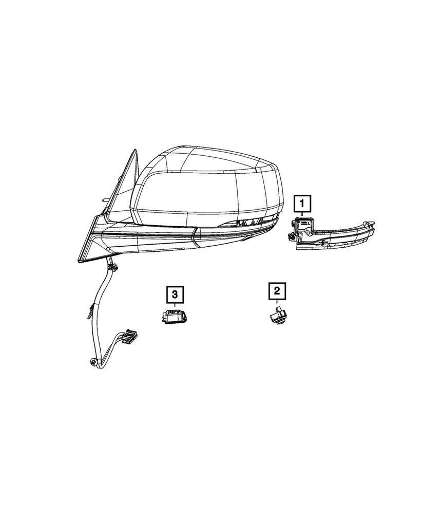 Genuine Mopar Puddle Lamp Left 68551407AA