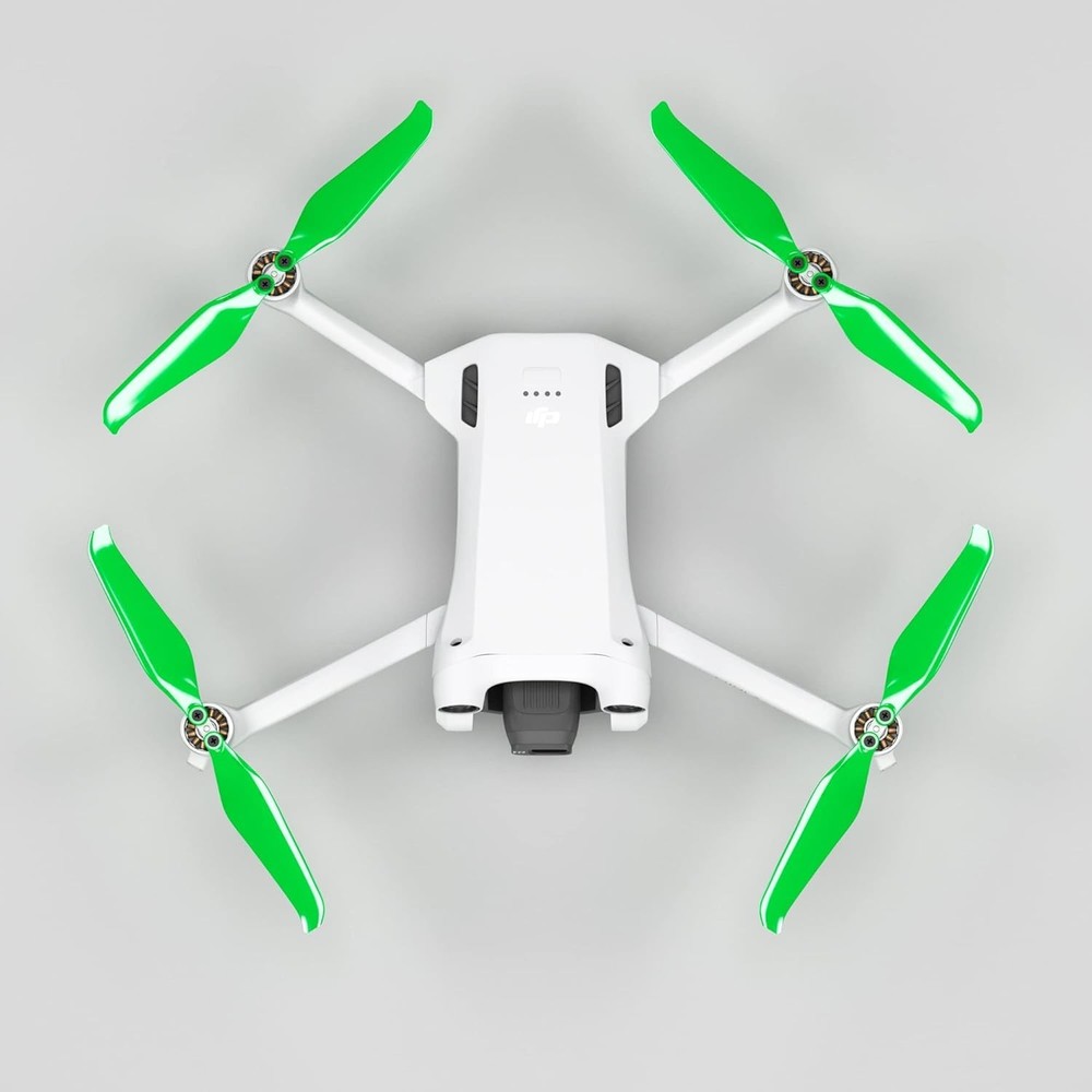 4-Pack Green Stealth Propellers for DJI Mini 3 & 4 Pro - Quiet, Efficient Flight