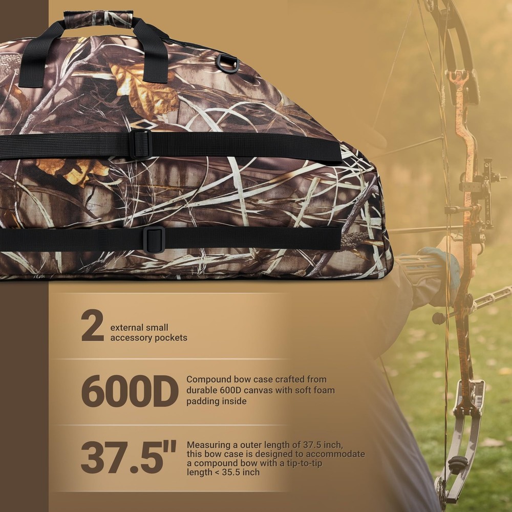 RQG Compound Bow Case, 37.5 inch Soft Bow Case for Compound Bow Bag Holder Light