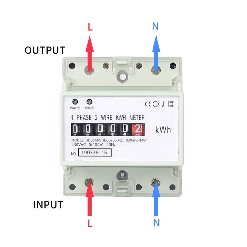 Space Saving Rail Energy Meter With Clear Digital Display For Accurate Readings