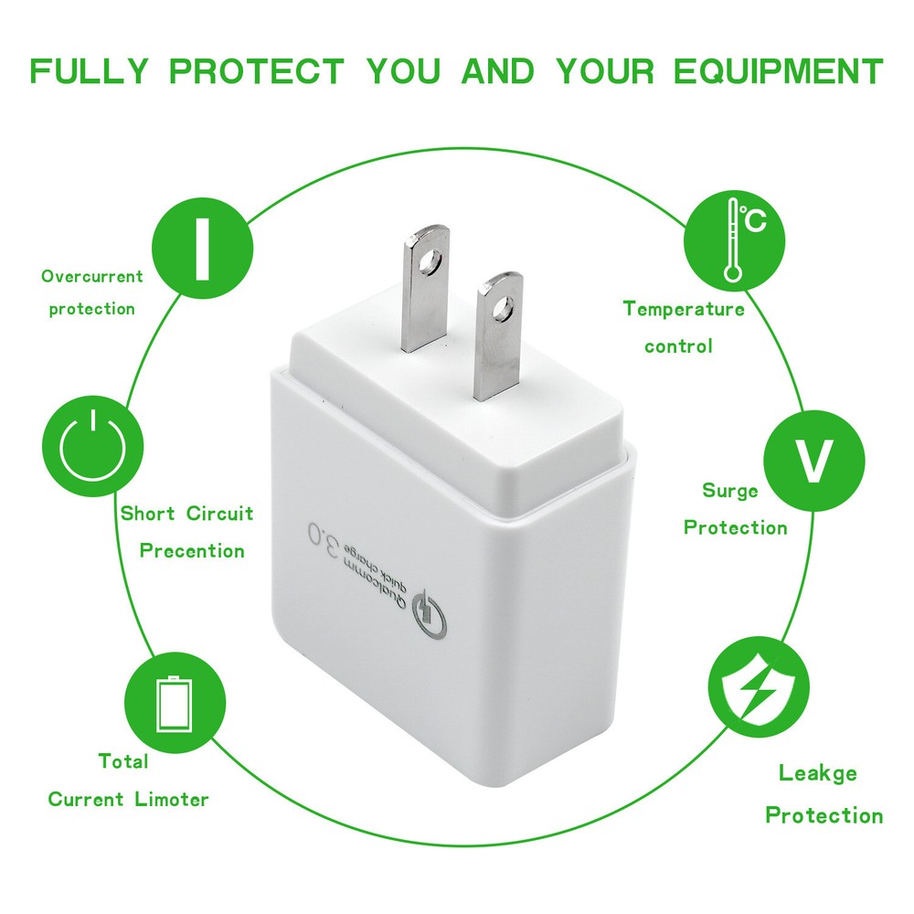 USB to AC power Quick Charge adapter US