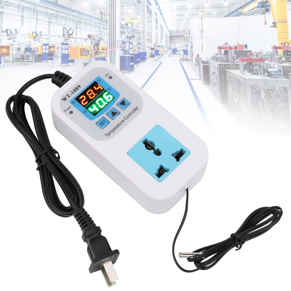WT-1009 Temperature Controller Digital Display Electronic Control Socket 10A WT