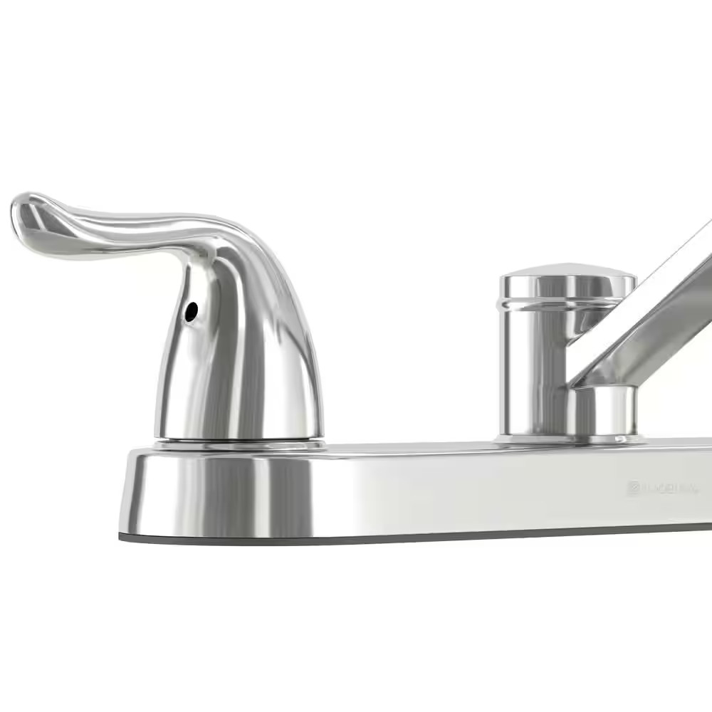 Glacier Bay Constructor Double Handle Standard Kitchen Faucet in Chrome