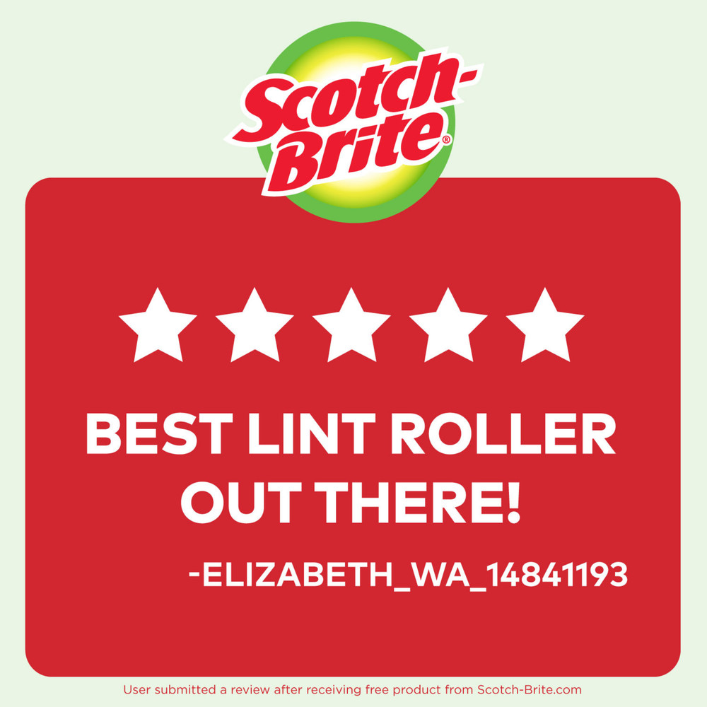 Scotch-Brite Everyday Clean Lint Rollers: 4 in. x 36.9 ft. / 70 sheets per / 2-