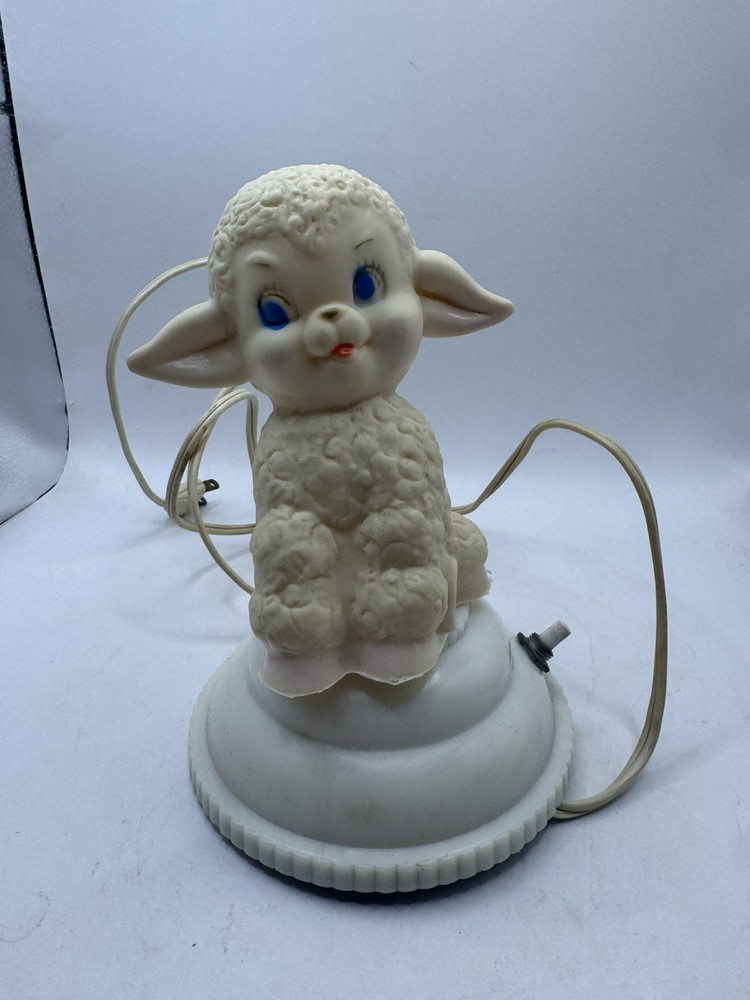 Vintage Softee Lamb Nightlight MCM, plastic, nursery