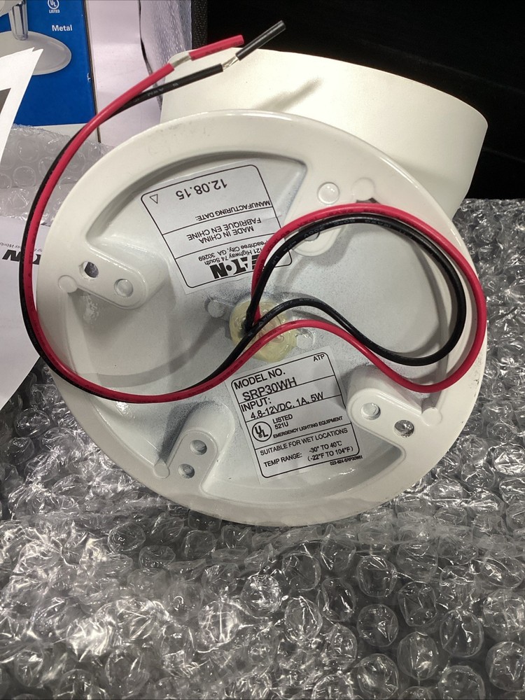 SURE-LITES SRP30WH Single Head White Plastic Emergency Remote 🔴