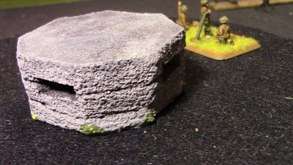 🔥 15mm Painted WW2 Concrete Pillbox (Plaster)