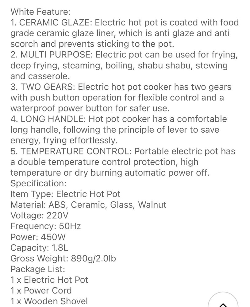 Ashata Electric Hot Pot