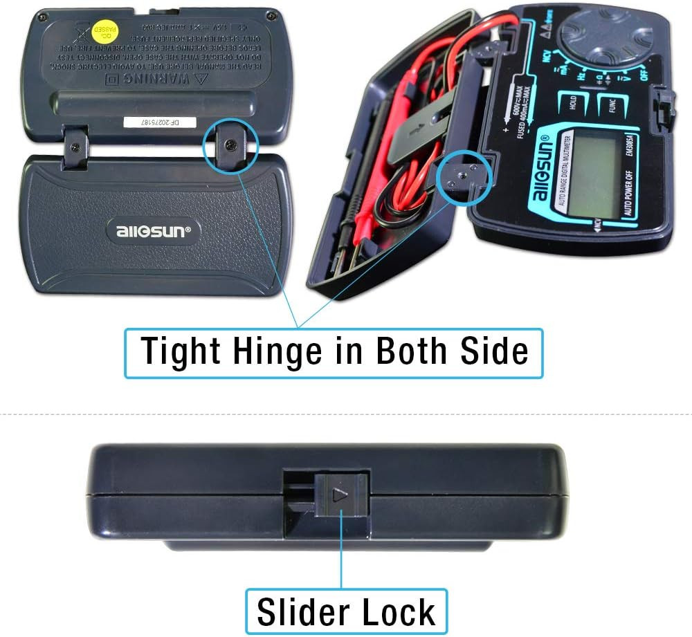 Auto Ranging Pocket Tiny Digital Multimeter, Mini Electrical Travel Meter AC/DC