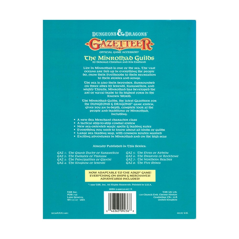 TSR Basic D&D Minrothad Guilds VG