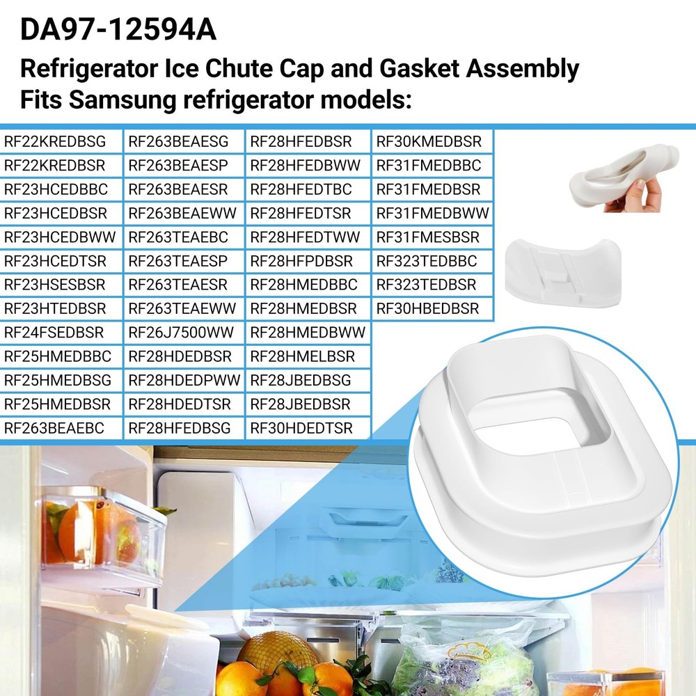 DA97-12594A Ice Chute Gasket Replacement Kit for Samsung Refrigerator...