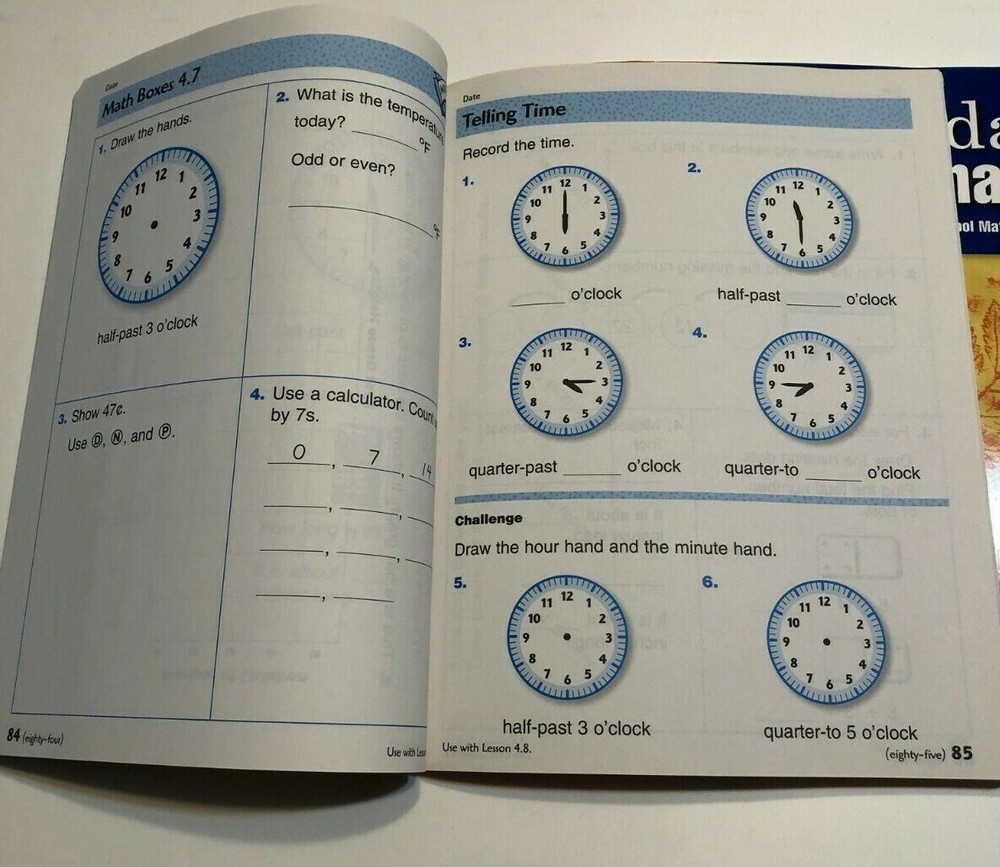 Everyday Mathematics Grade 1 Student Math Journal Bundle Volumes 1 & 2 2004