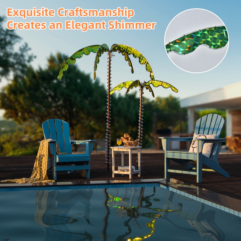 5 FT LED Rope Light Tropical Palm Tree Pre-Lit Artificial Palm Tree Decor