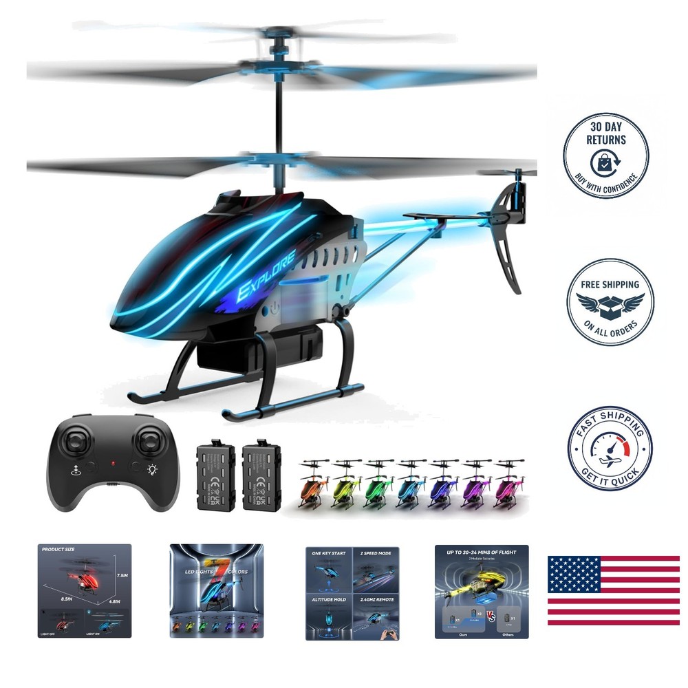 User-Friendly RC Helicopter for Kids - 30 Min Flight Time & Skill Development