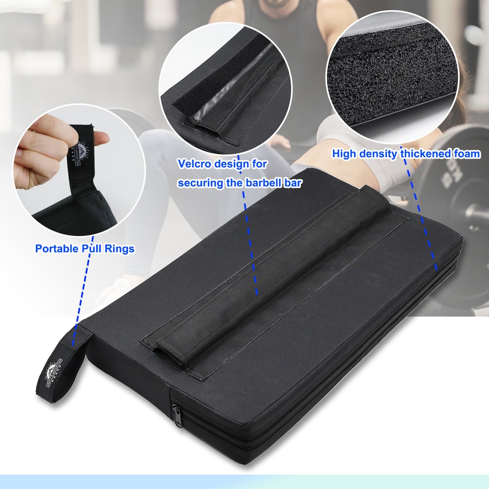 Square Hip Thrust Pad Protective Extra Thick foam pad for Barbell Weightlifting