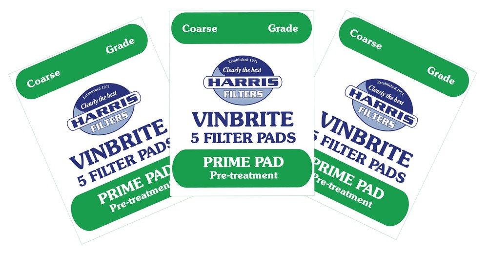 3x Harris Prime Pre-Filter Pads 5-pack Use with Harris Vinbrite MK3 Filter Kit