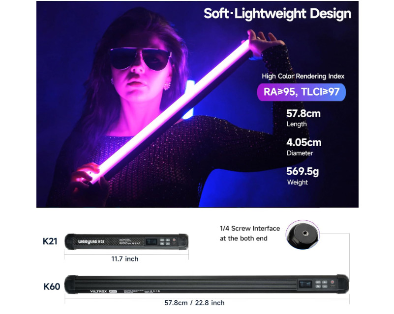 Viltrox K60V RGB Light Stick - 2 Pack