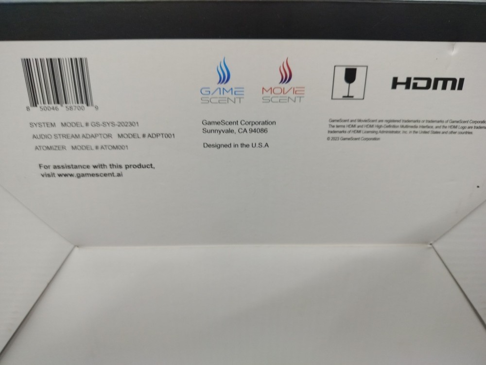 GameScent Console Atomizer , Adaptor With 6 Primary Scents