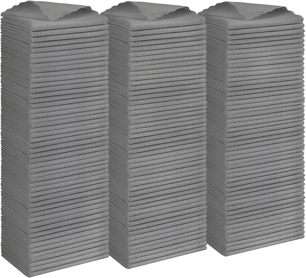 Versatile 150 Pack Grey Microfiber Cloths for Home & Auto – Gentle & Effective