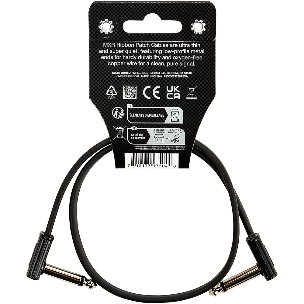MXR Ribbon Patch Cable 18 in. Black