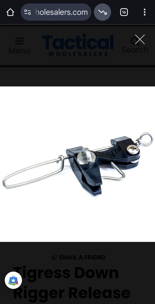 Tigress 88657 Down Rigger Release Clip