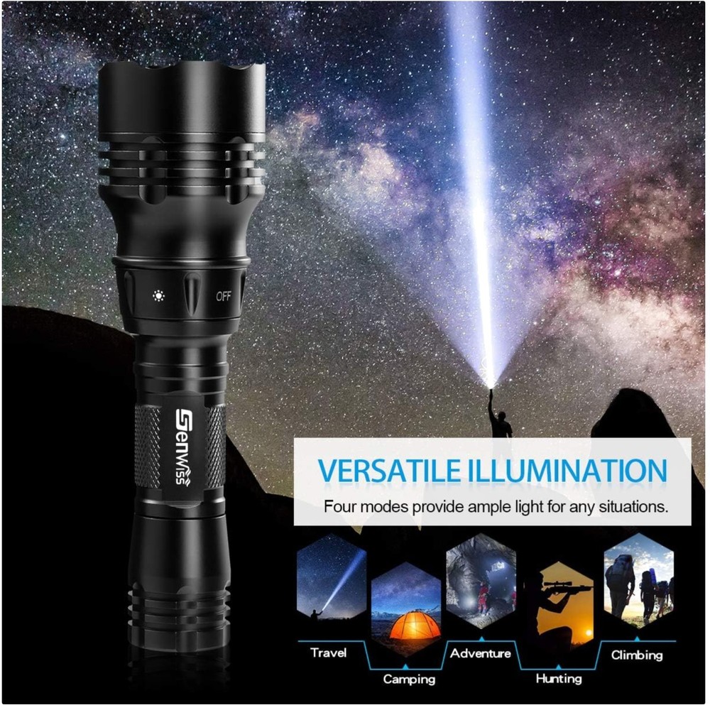 Aluminum Waterproof Flashlight for Deep Sea Cave Exploration