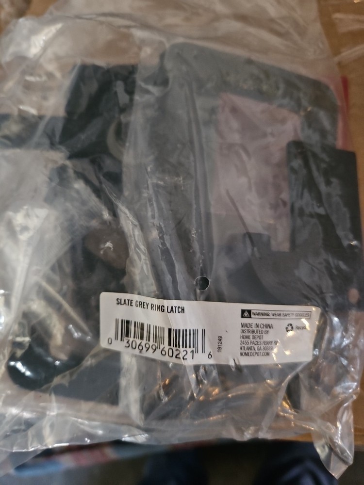 Everbilt Slate Grey Modern Ring Latch with Rust Defender