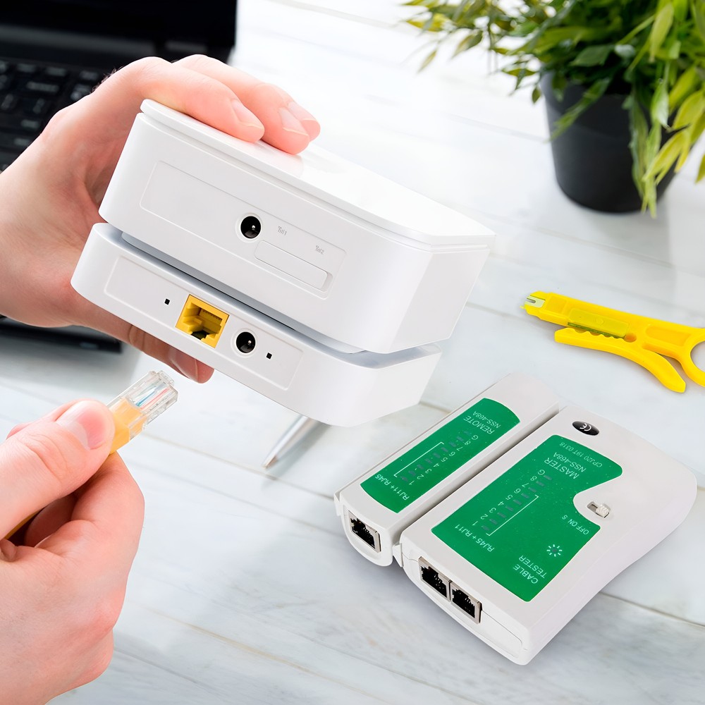 RJ45 Ethernet Network CAT5/5E/6 Cable Tester Crimper Stripper Cutter Tool Set