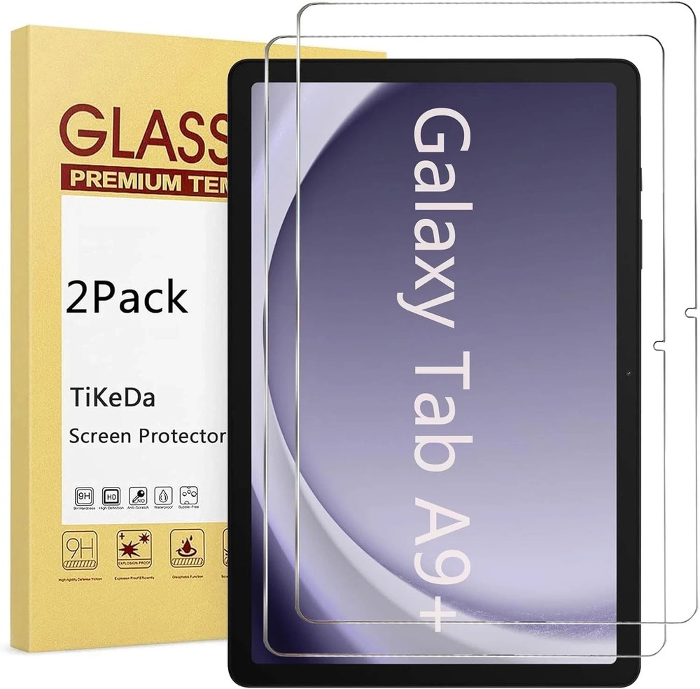 2 Pack Screen Protector for Samsung Galaxy Tab A9 plus 11 Inch 2023 Release,Case