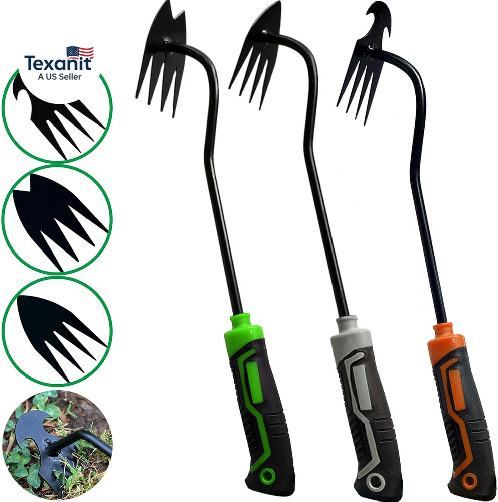 3Pcs Weed Puller Tool Garden Weed Pulling Tool,Portable Garden Weeder Tool,Garde