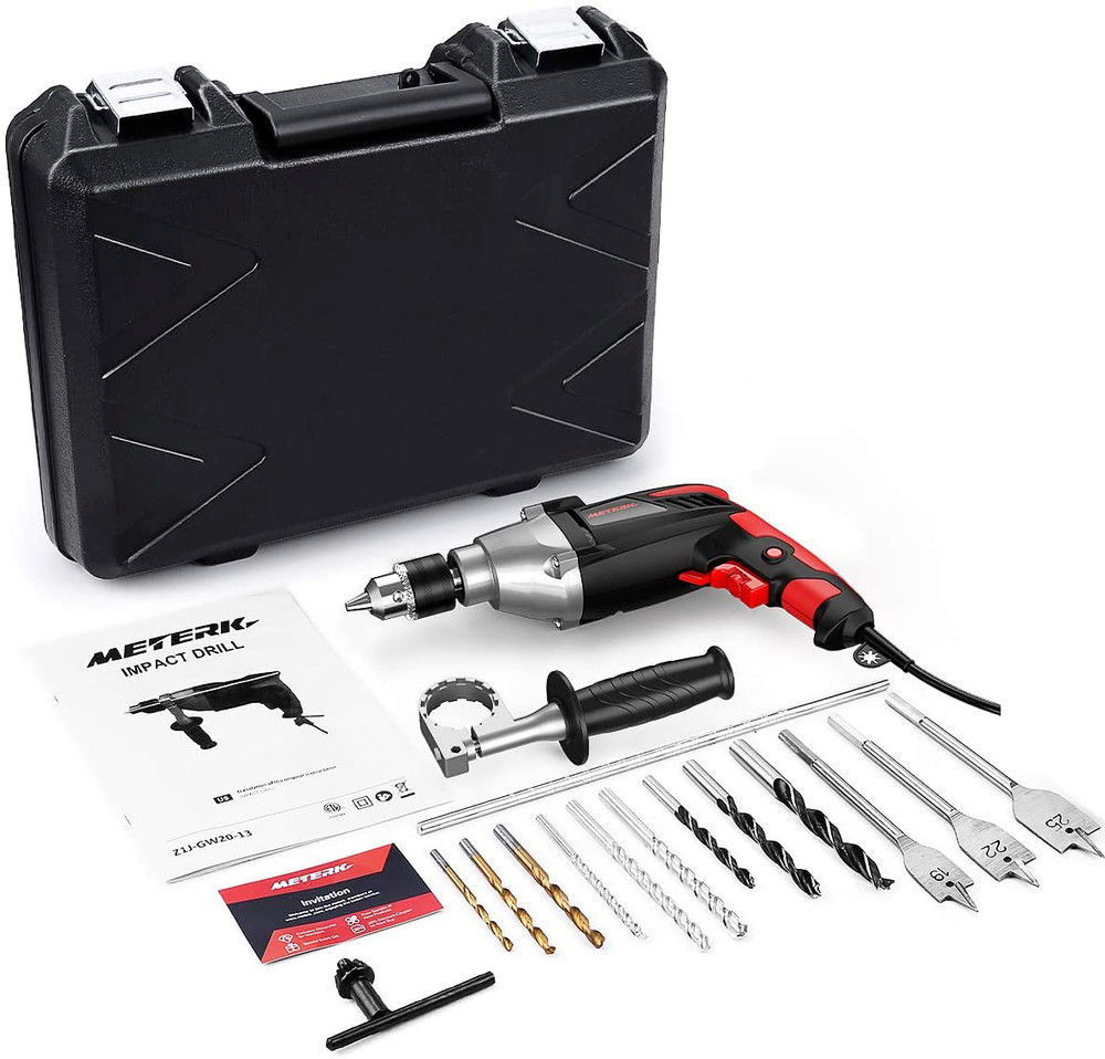 Hammer Drill 950W High Power Impact Drill Tool 13MM Keyed Chuck 17Variable Speed