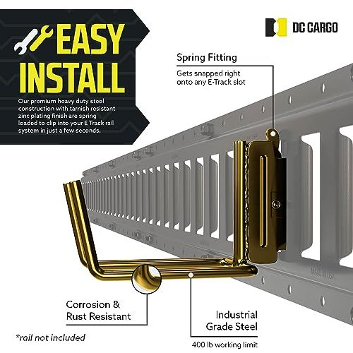 DC Cargo - E Track Tool Hanger E Accessories 6.5" Deep (2 Pack) 2-pack