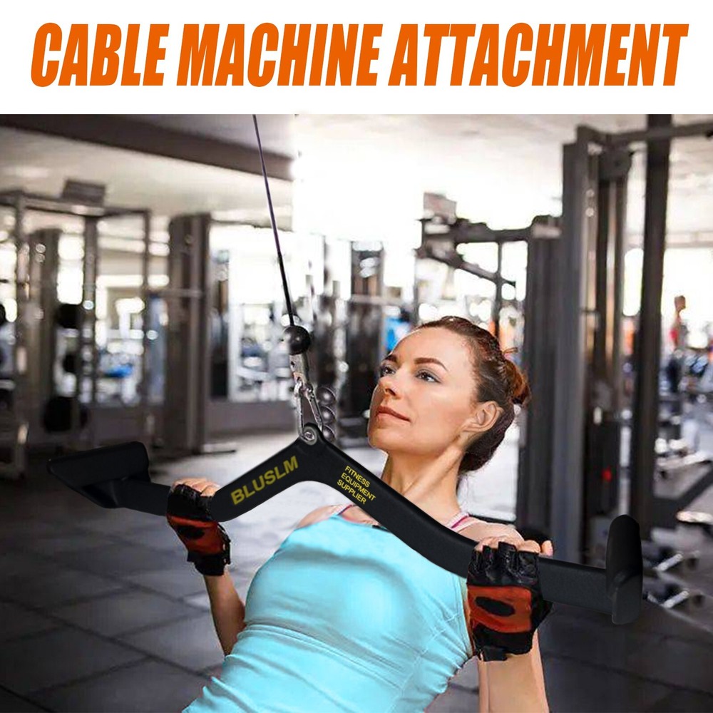 LAT Pull Down Bar for Cable Machine Pulldown T Bar V Bar Cable Attachments BL6P