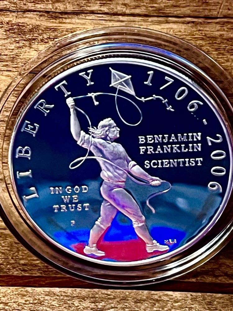 2006 BENJAMIN FRANKLIN SILVER DOLLAR, SCIENTIST clearance $66