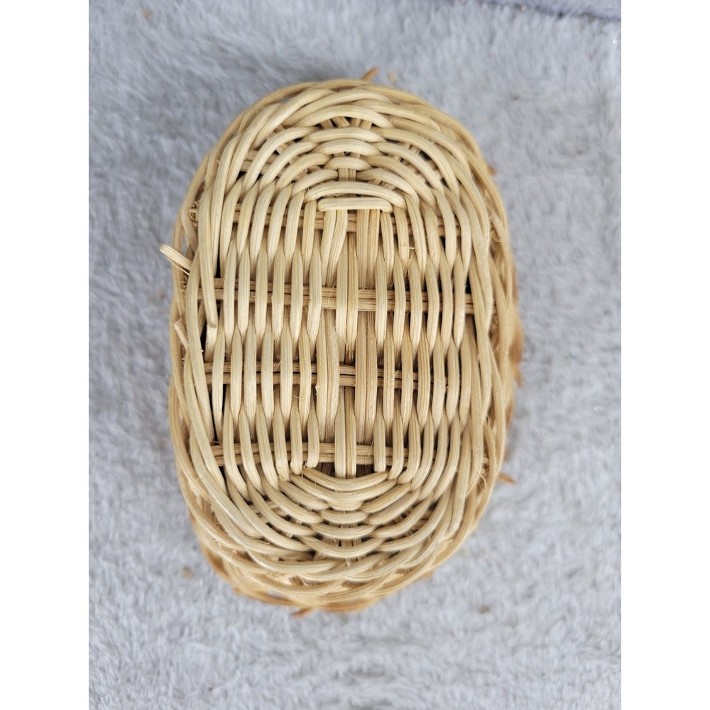 Small Woven Rattan Basket Miniature Decor Storage Container
