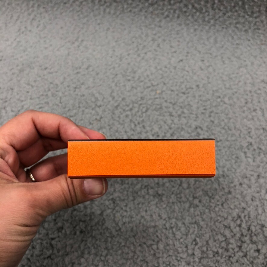 Authentic Hermes Orange Gift Box Empty Square 2.75x2.75x.75 Small Storage