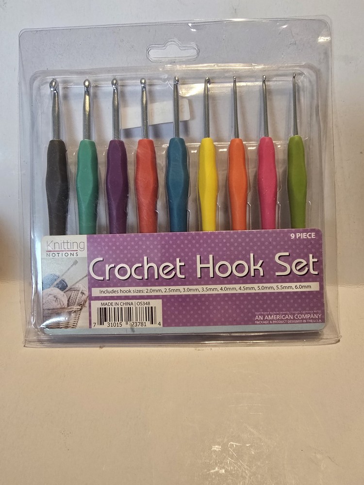 Soft Handle 9 PCS Crochet Hooks Set