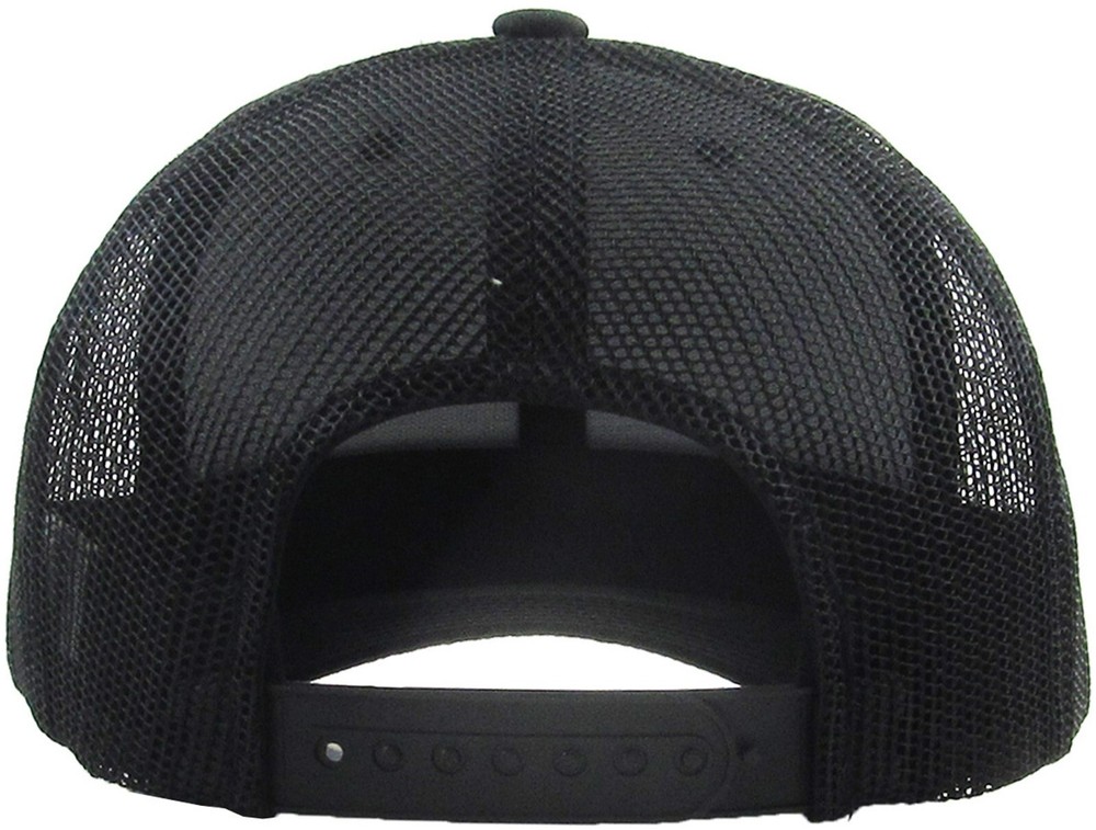 American Flag Patch Olive Green Trucker Mesh Snapback Black/Black