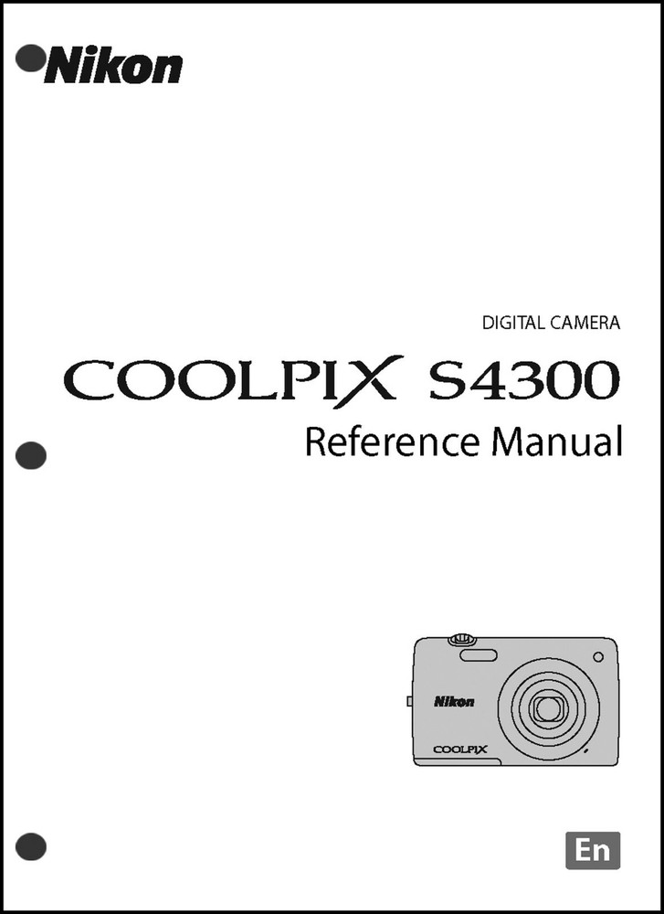 Nikon Coolpix S4300  Digital Camera User Guide Instruction Reference Manual