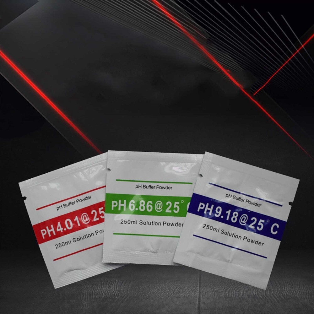 15 PCS PH BUFFER SOLUTION POWDER PRECISE CALIBRATION - pH 4.01 / 6.86 / 9.18 New