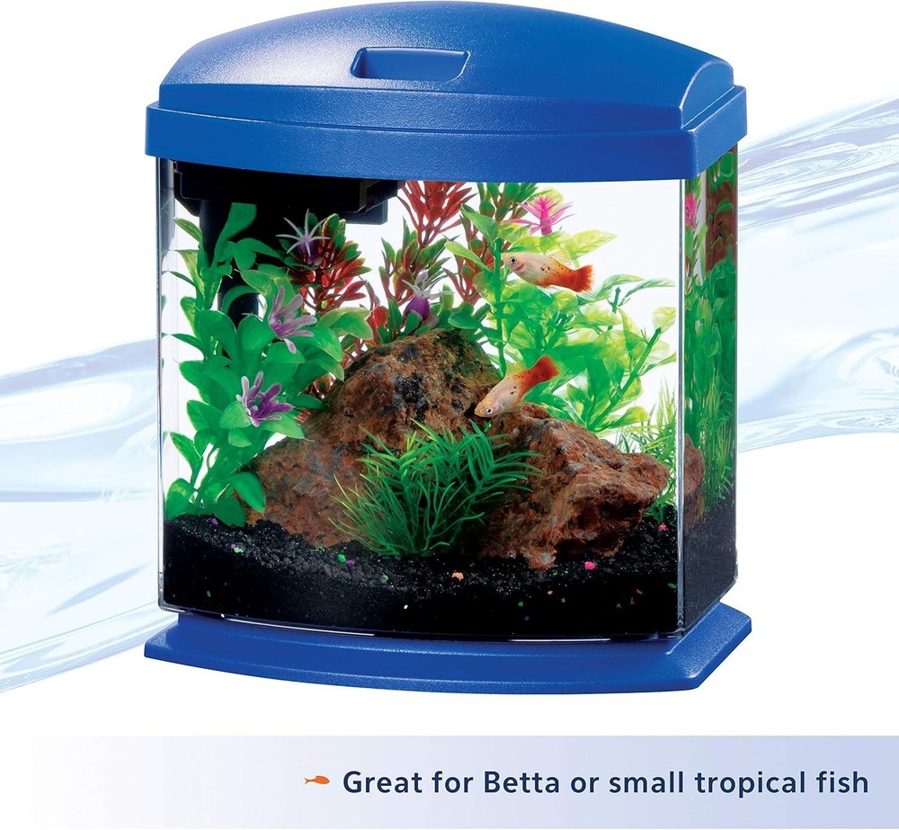 Blue Small Fish Tank with SmartClean Technology