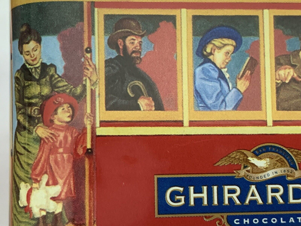 Ghirardelli Chocolate Tin San Francisco Cable Car Trolley (empty)
